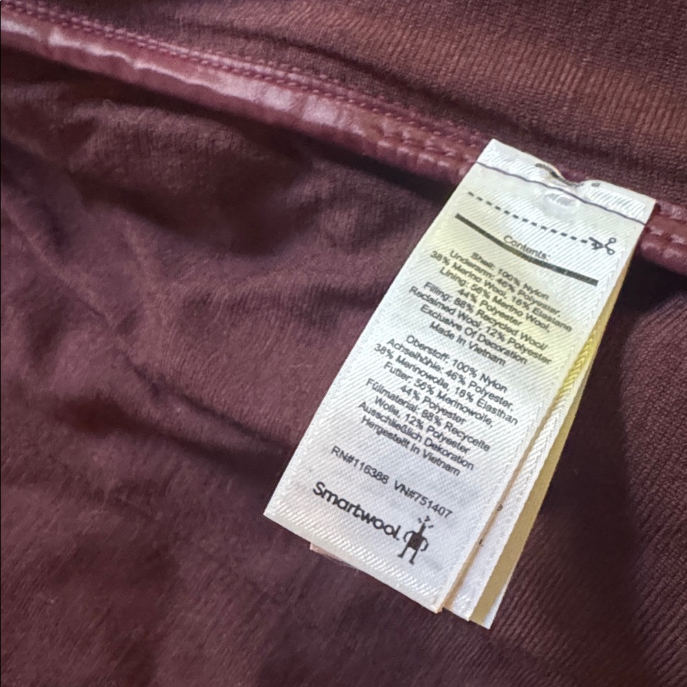 Smartwool Jacket smartloft wool loft gorgeous Wine burgundy fig NEW Women’s L - Picture 9 of 13